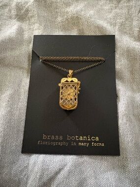 Tiny tarot card Locket Necklace in Antique Gold